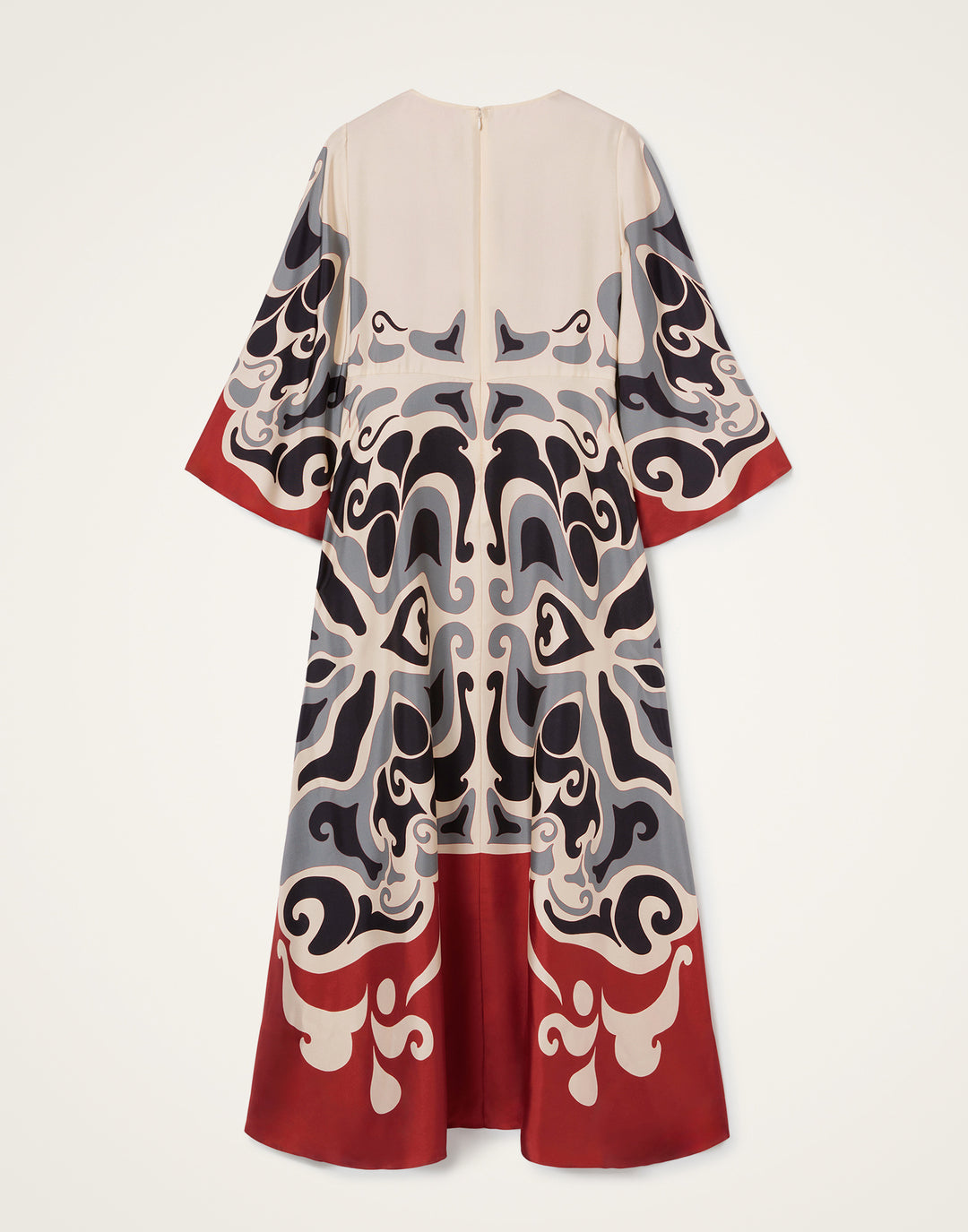 Long Sorella Dress - Phoenix Placée Ivory in Silk Twill