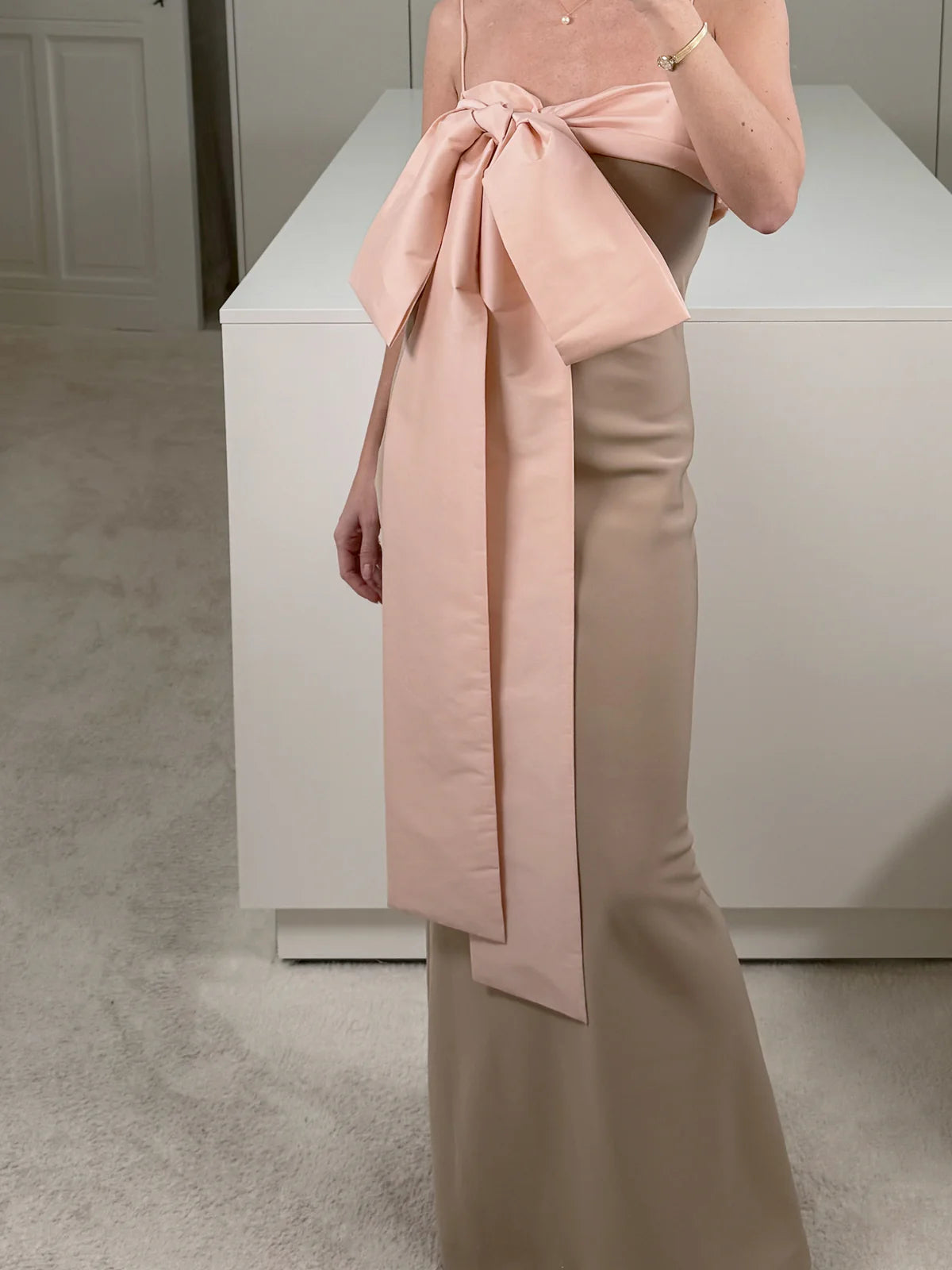 DRESS BART - Tan/Pink
