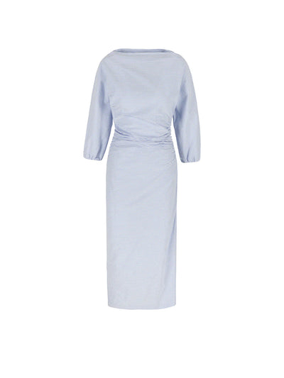 DRESS EZRA - Light Blue/Ivory Stripe