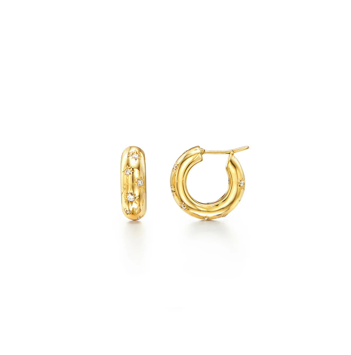 18K COSMOS HOOPS