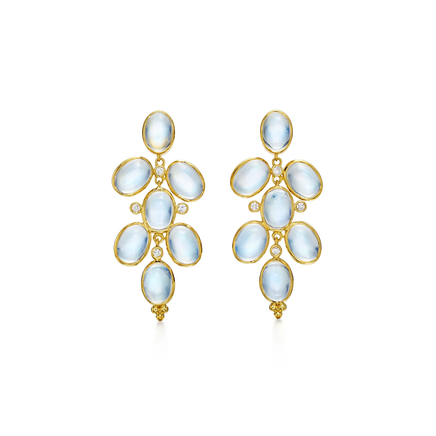 18K Blue Moonstone Drop Earrings