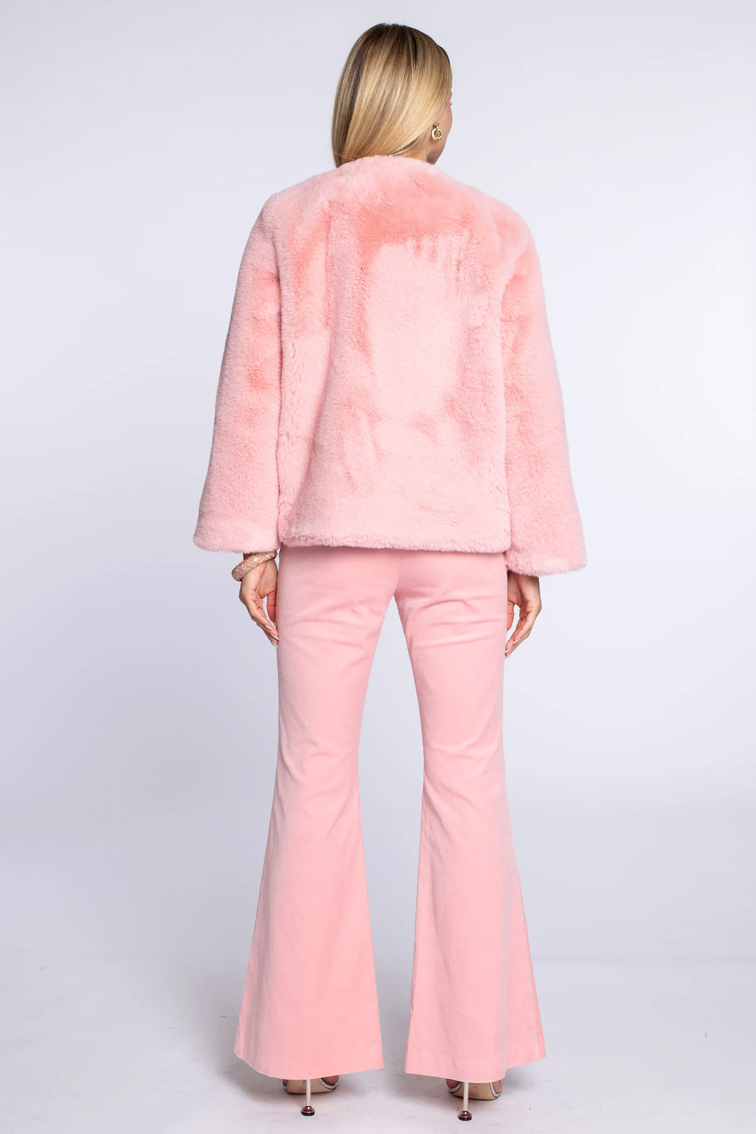 Adair Faux Fur Jacket in Ballet Pink