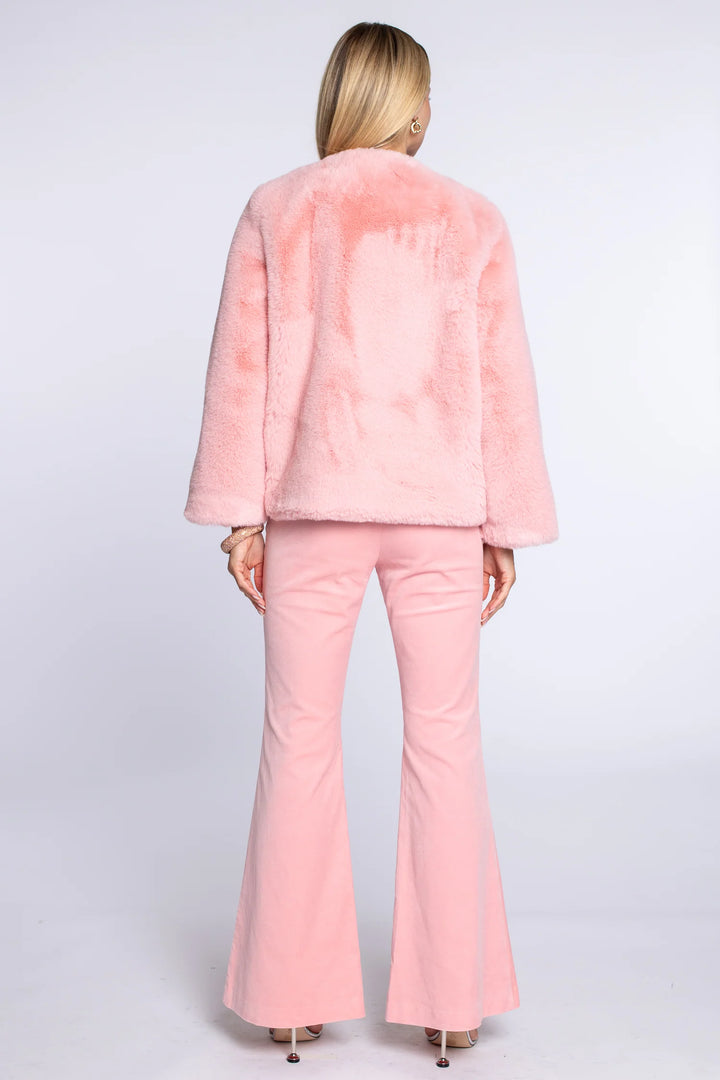 Adair Faux Fur Jacket in Ballet Pink