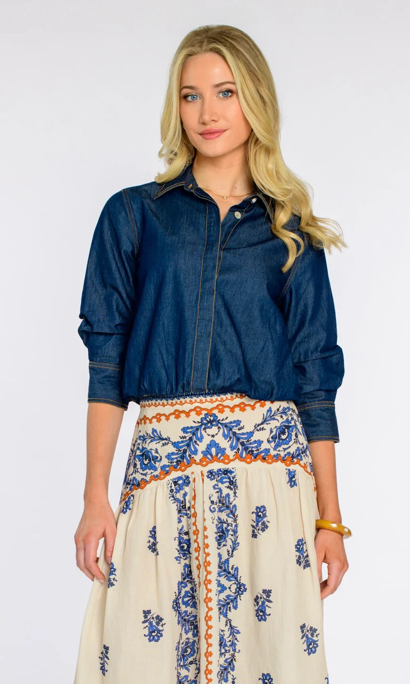 CARTER TOP - Denim