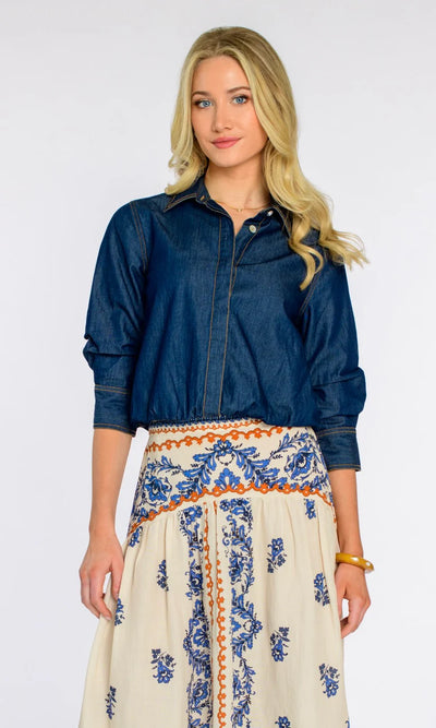 CARTER TOP - Denim