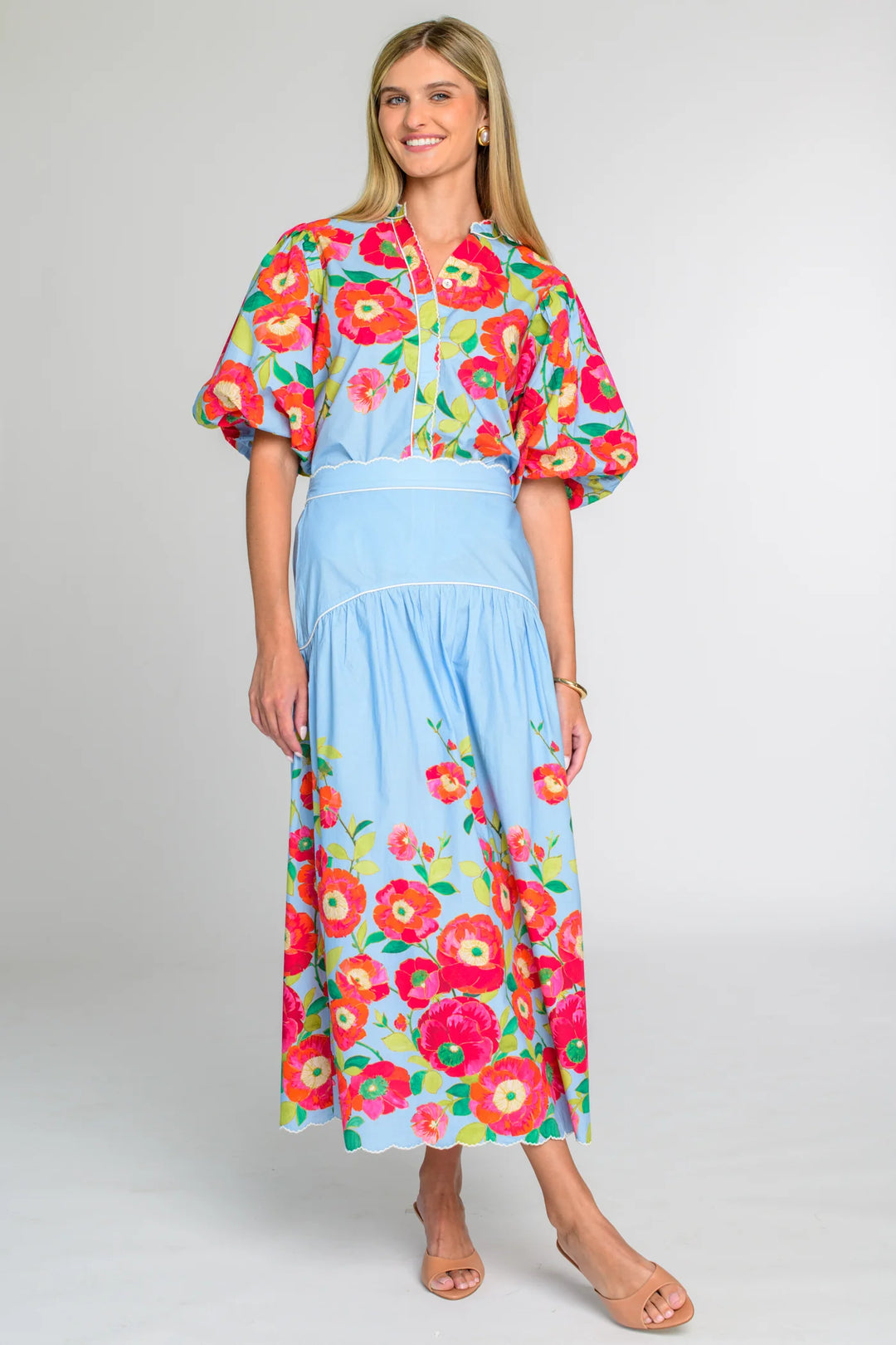 Edie Top - Poppy Patch Blueberry