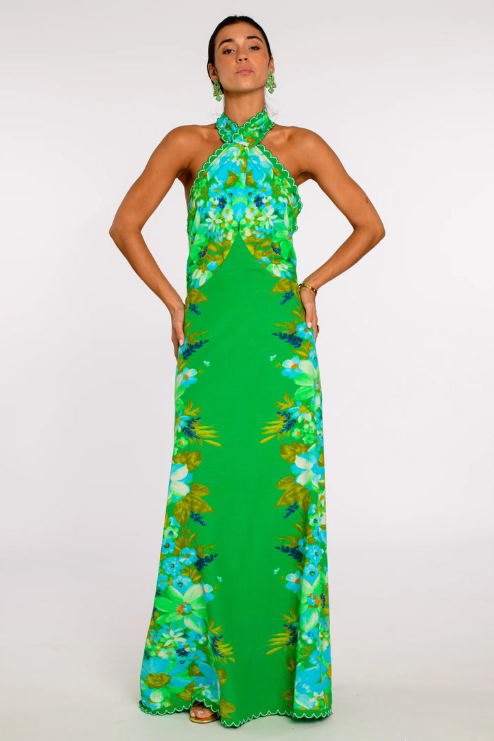 Aubrey Dress - Hula Green