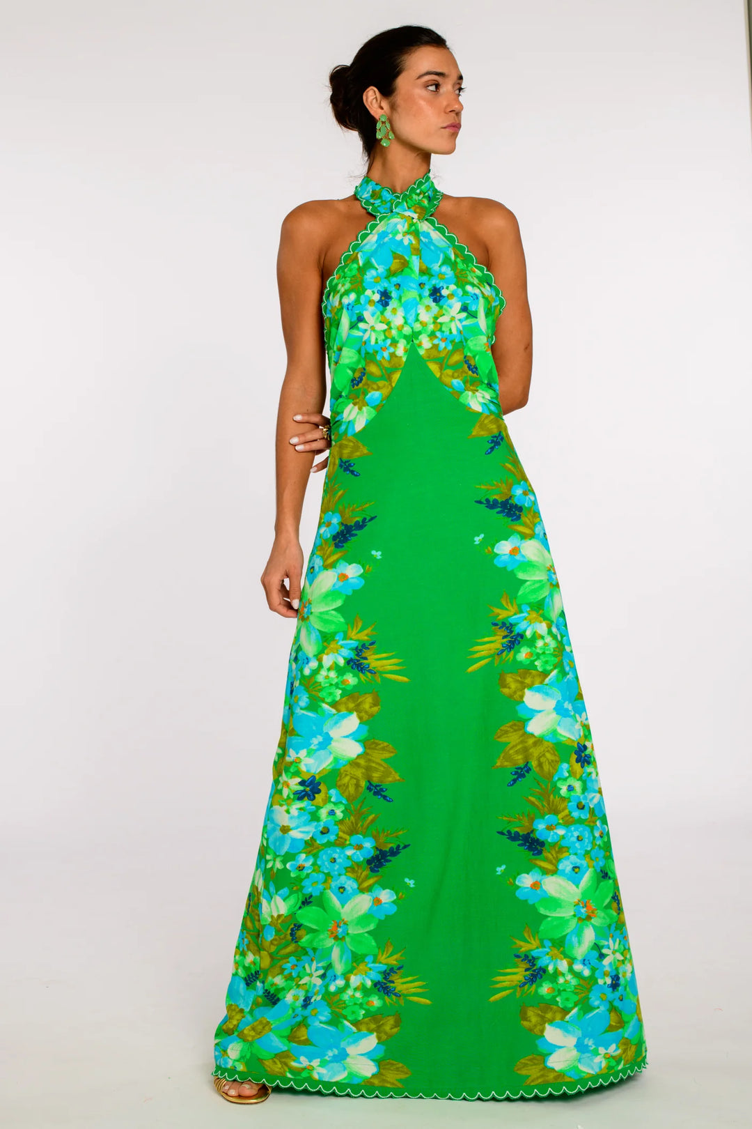 Aubrey Dress - Hula Green