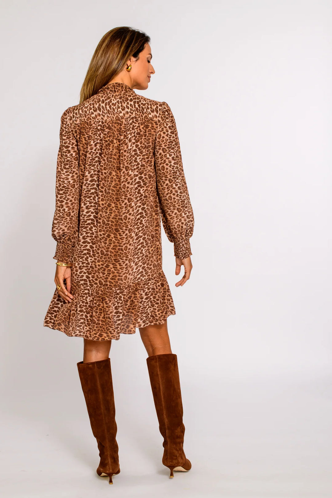 Brit Bow Dress - Leopard