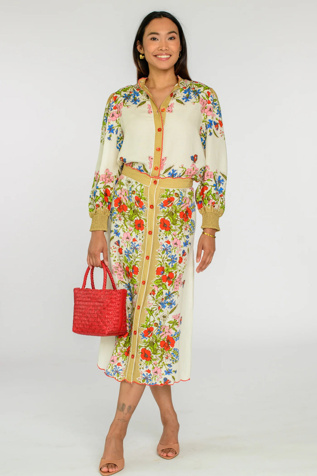 Emily Top - Red Multi