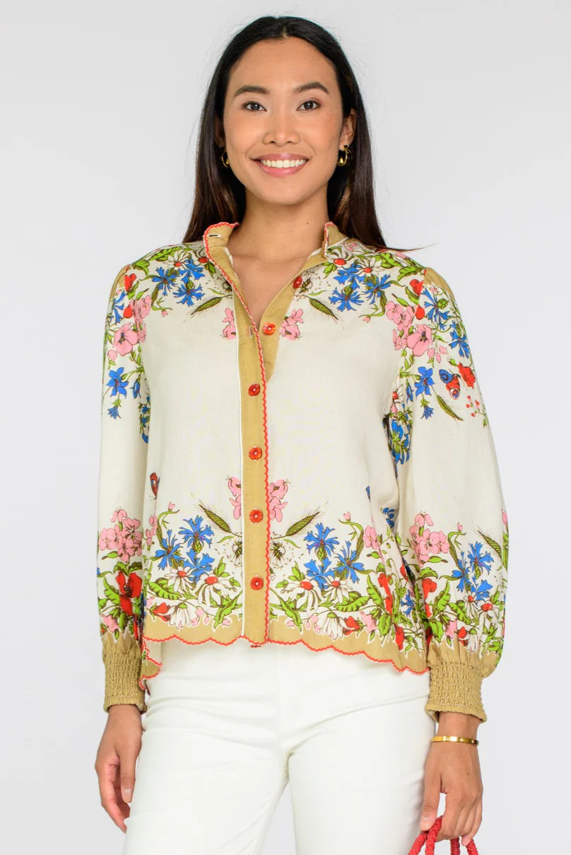 Emily Top - Red Multi