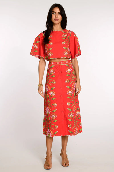 Frannie Skirt - Indian Flower Poppy