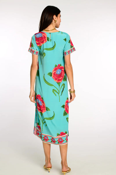 TESS MIDI DRESS - Large Roses