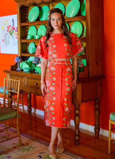 Frannie Skirt - Indian Flower Poppy