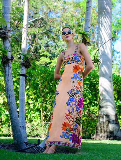 Annalisa Dress - Tapestry Peach
