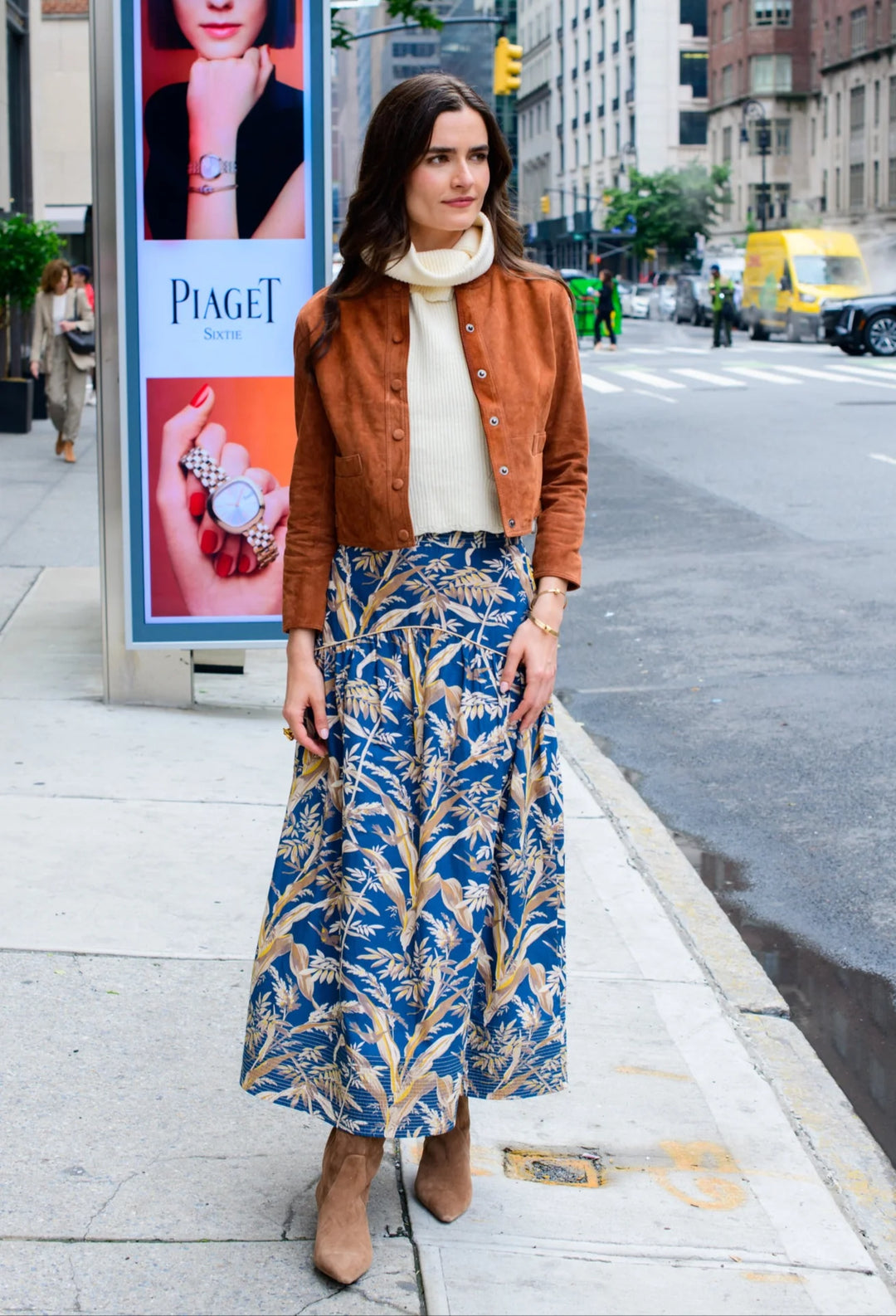 Esme Jacket in Goat Suede - Cognac