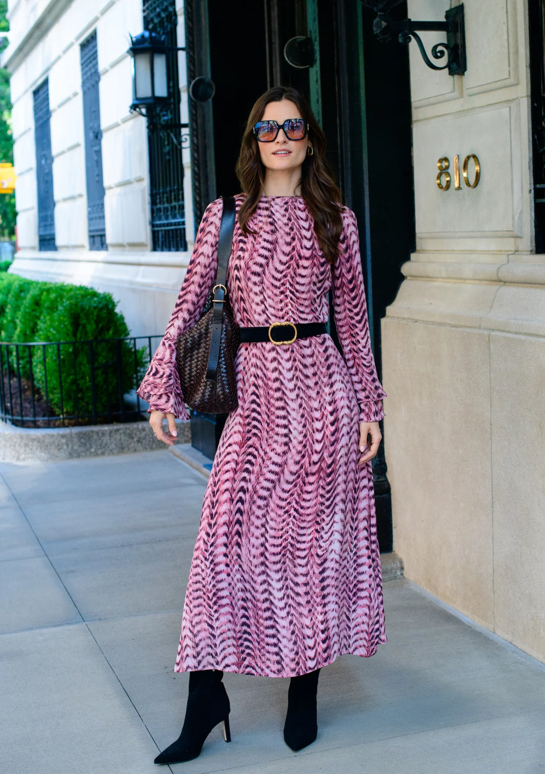 Lennon Dress - Abstract Zig Zag