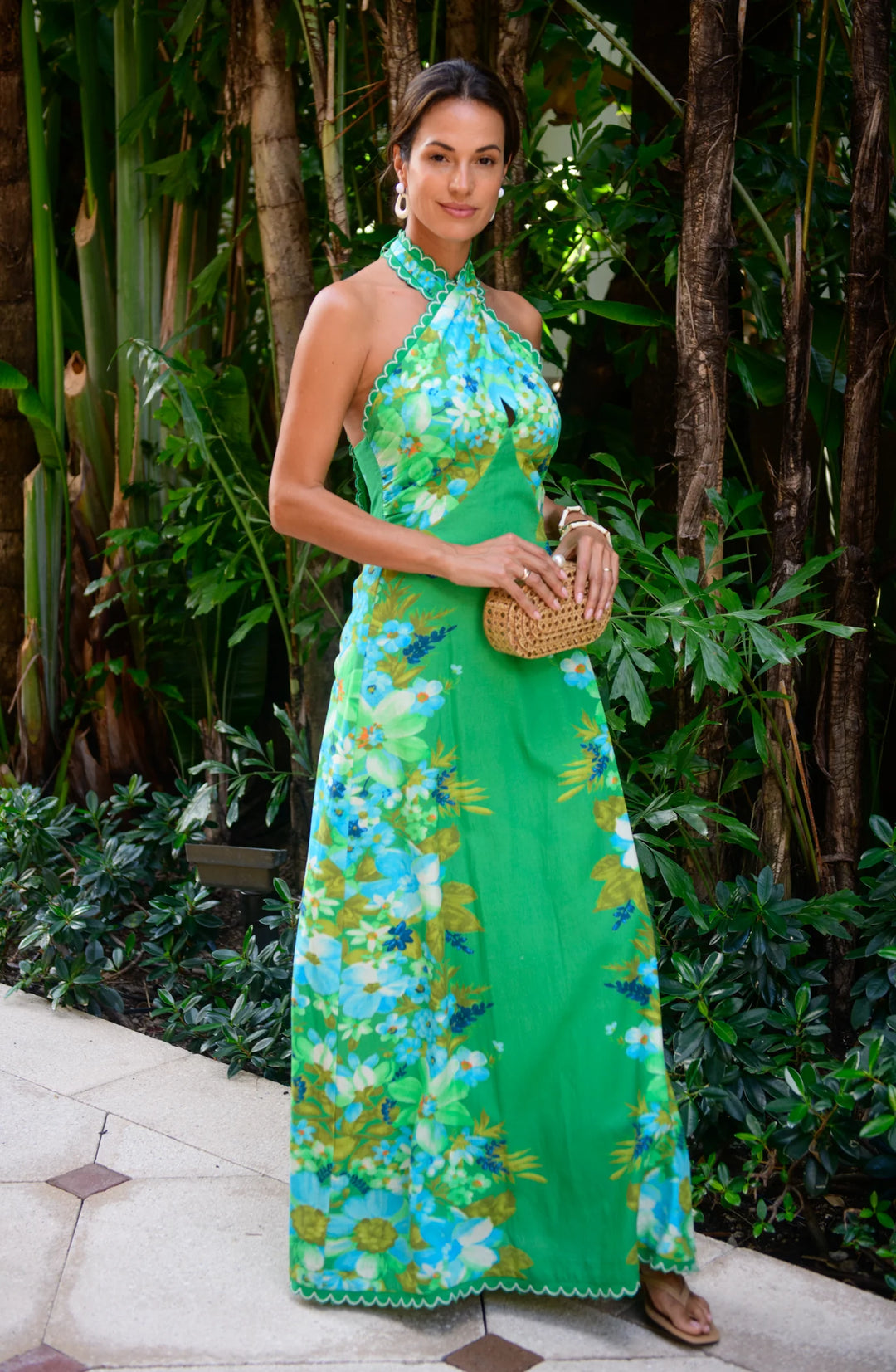 Aubrey Dress - Hula Green
