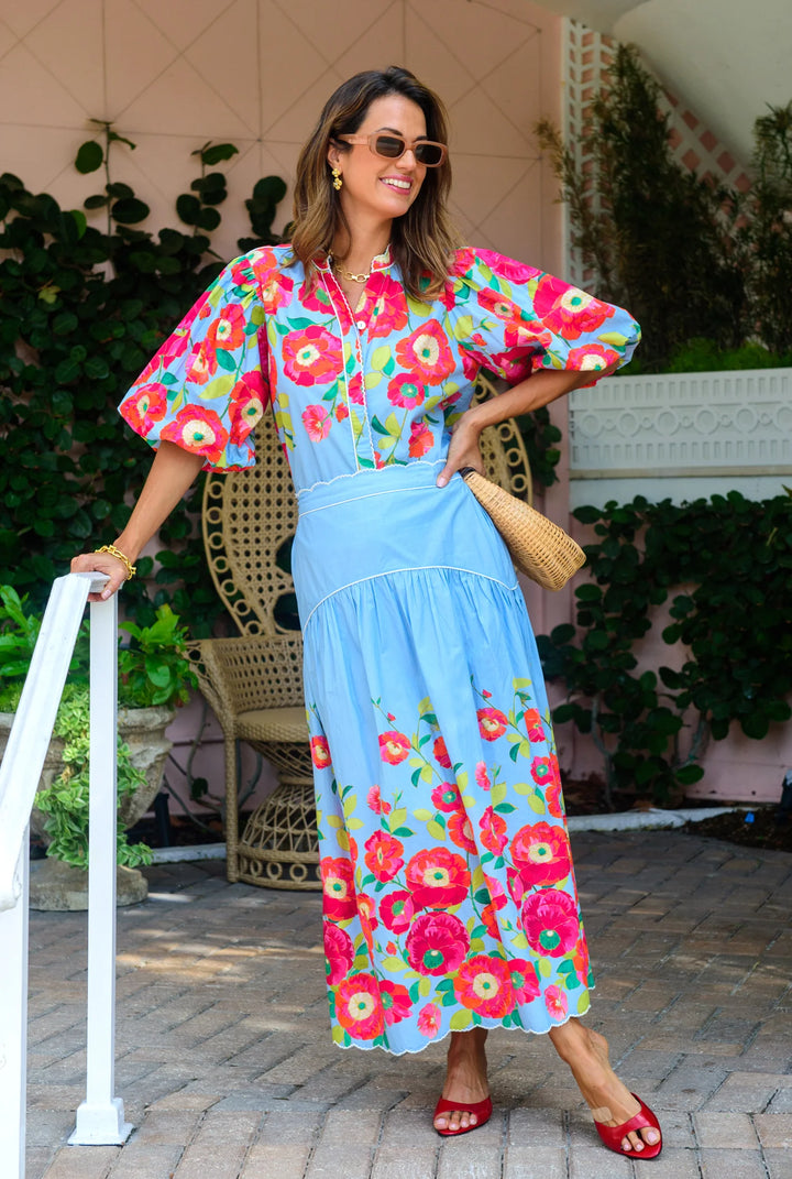 Edie Top - Poppy Patch Blueberry