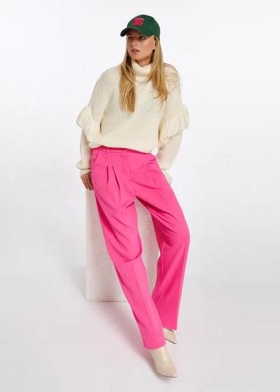 Bright Pink Tailored Pants