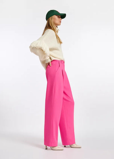 Bright Pink Tailored Pants