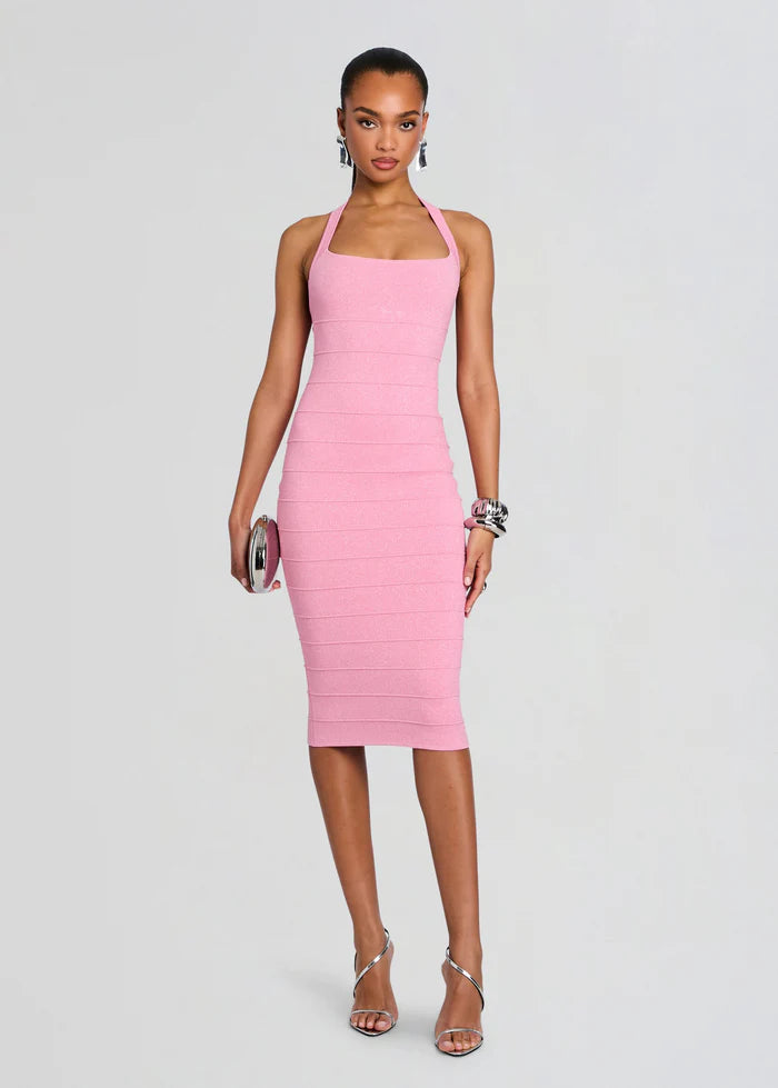 Cloe Bandage Knit Dress - Pink