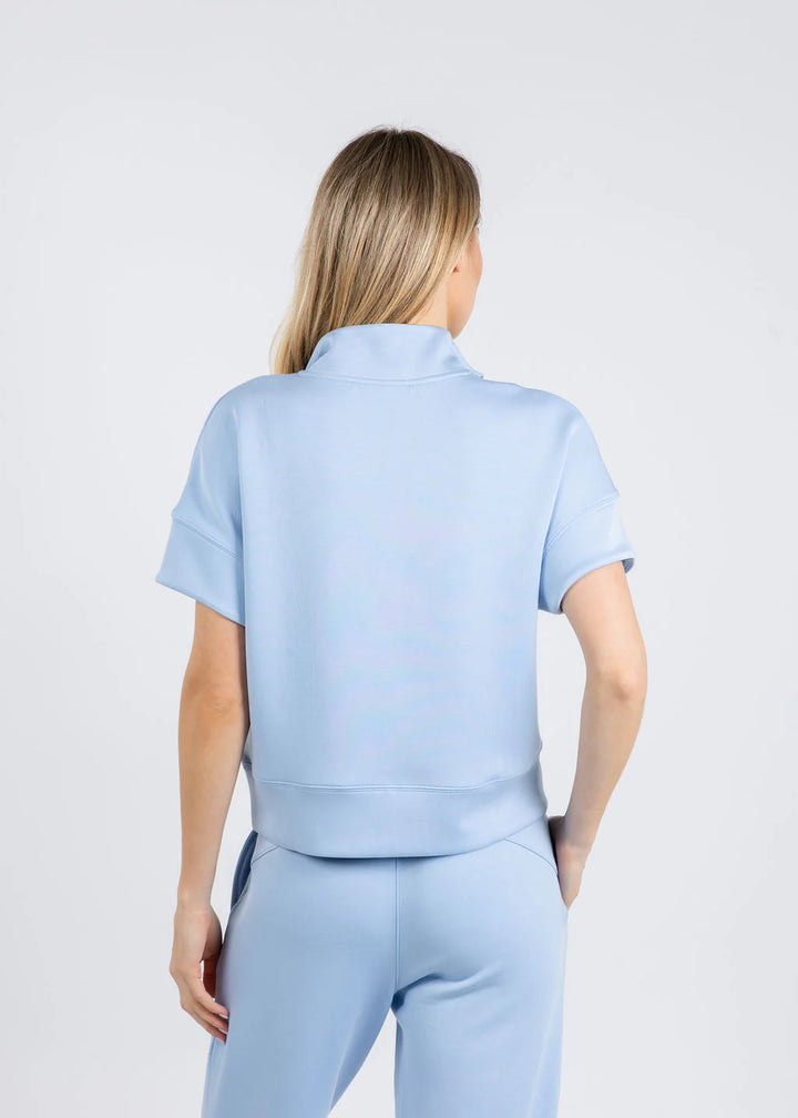 Comfort Zone Quarter Zip Short Sleeve Sweater - More Colors Available