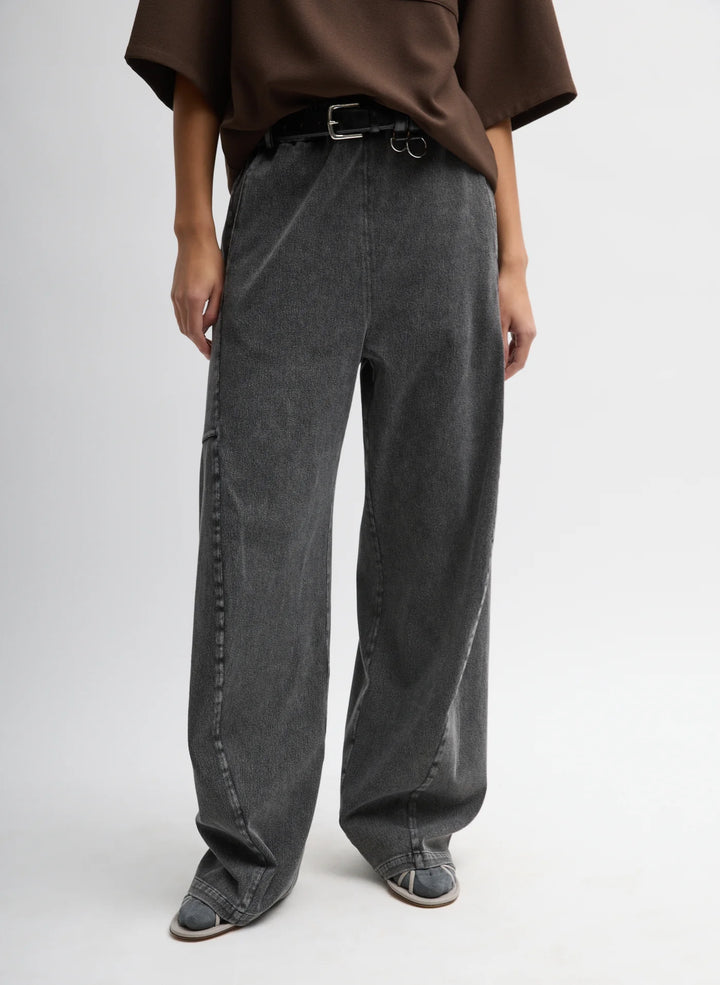 Stretch Denim Knit Winslow Pant - Black