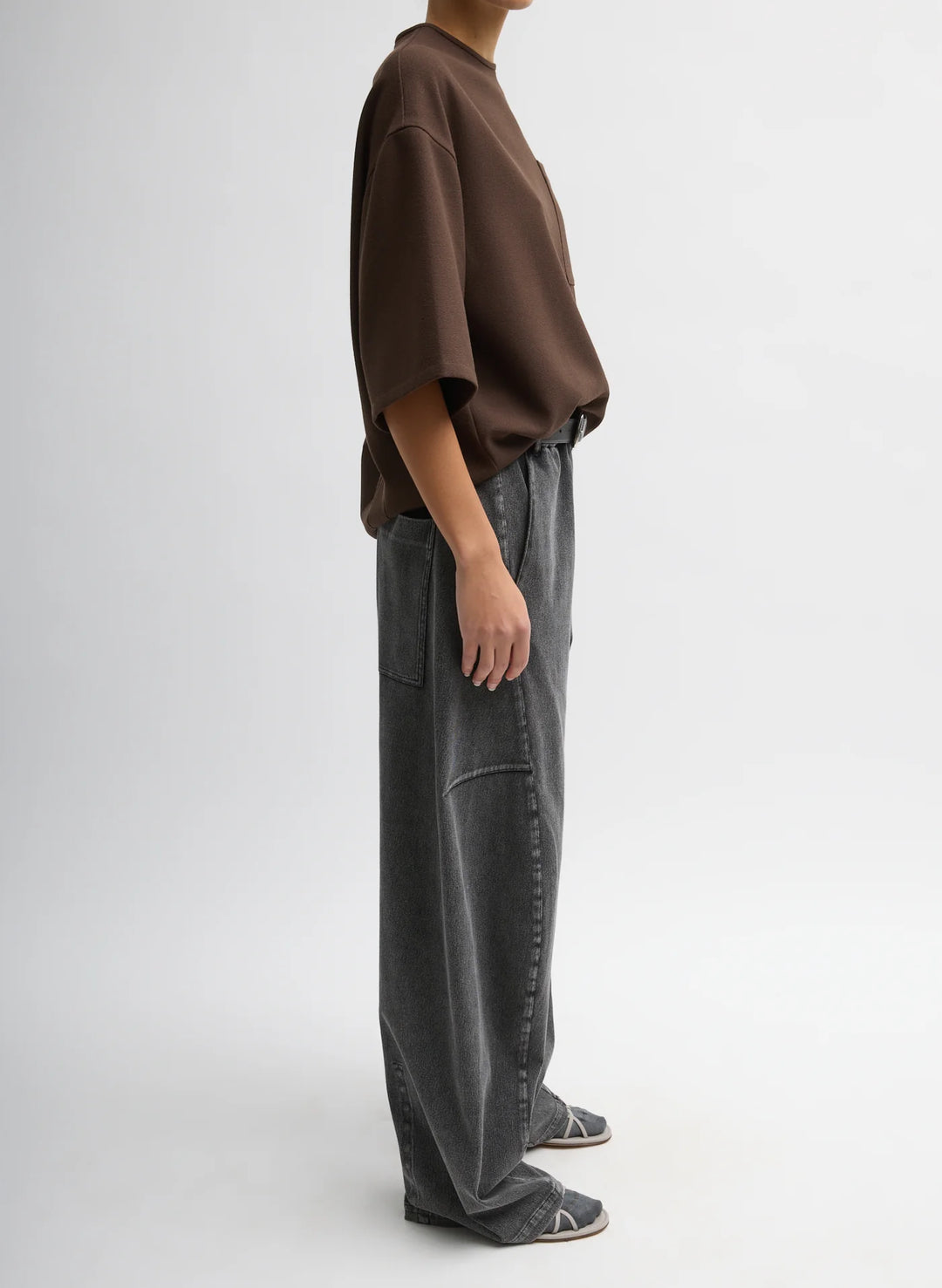 Stretch Denim Knit Winslow Pant - Black