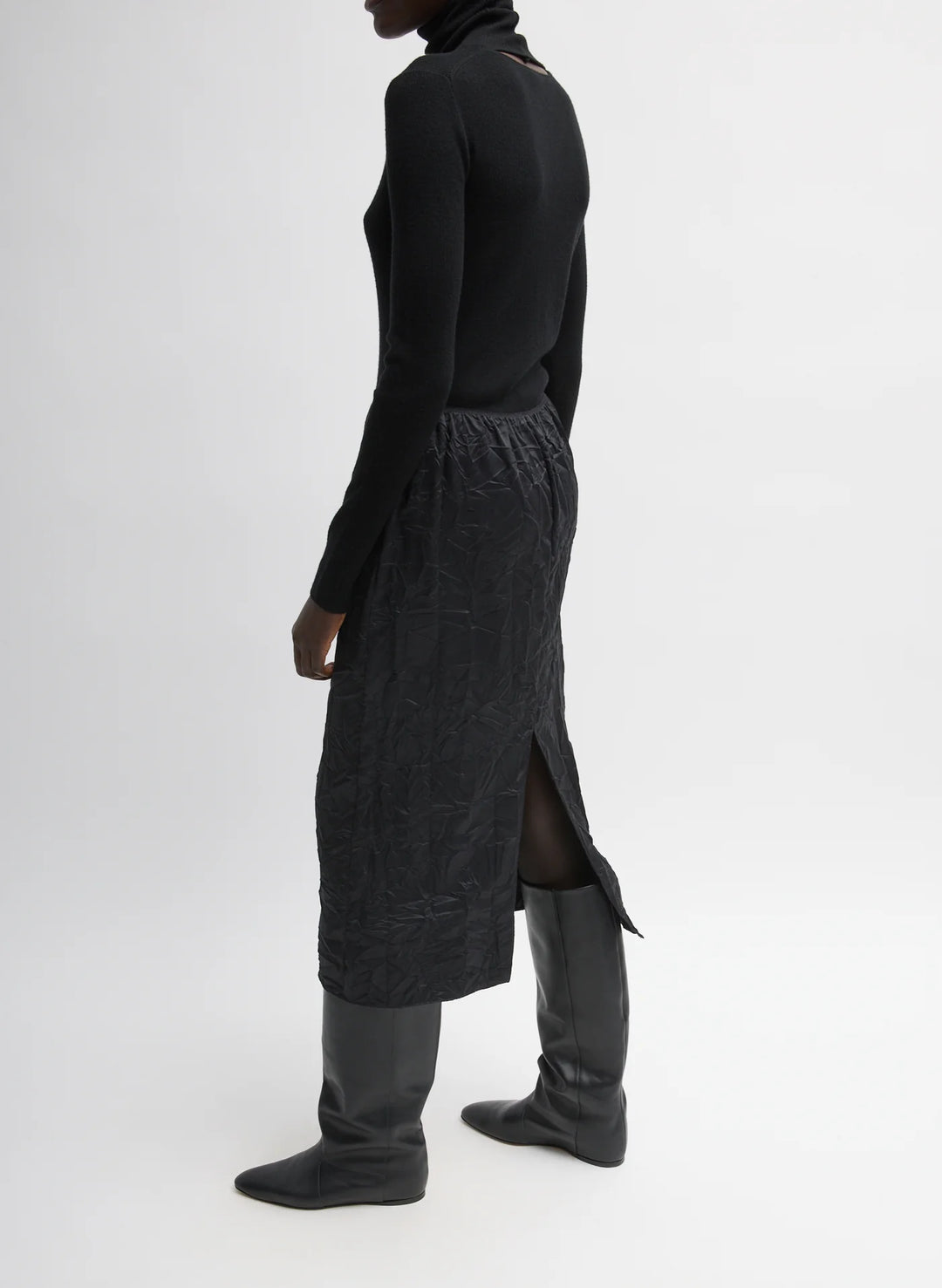 Tech Crush Slip Skirt - Black