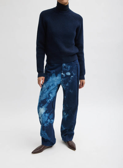 Tie Dye Denim Tuck Jean - Blue Multi