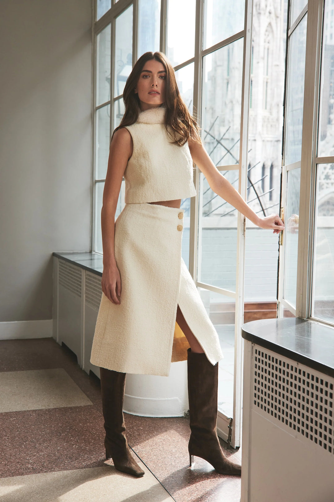 Gina Top - Cloud Tweed