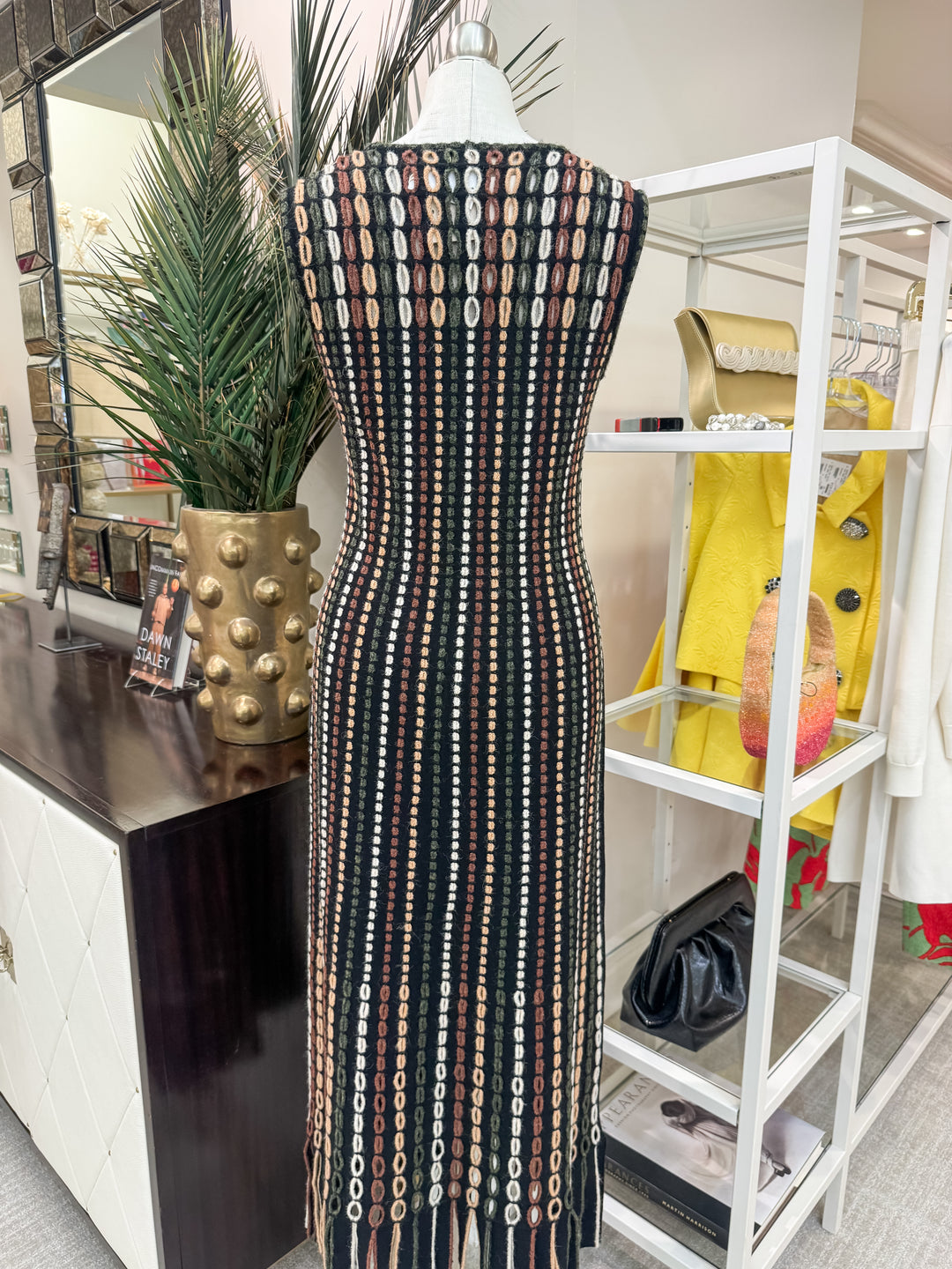 Amina Knit Dress - Black Multi