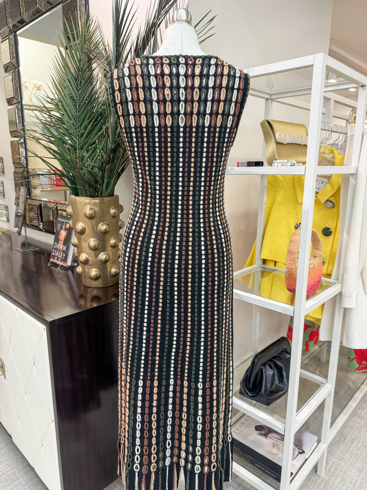 Amina Knit Dress - Black Multi