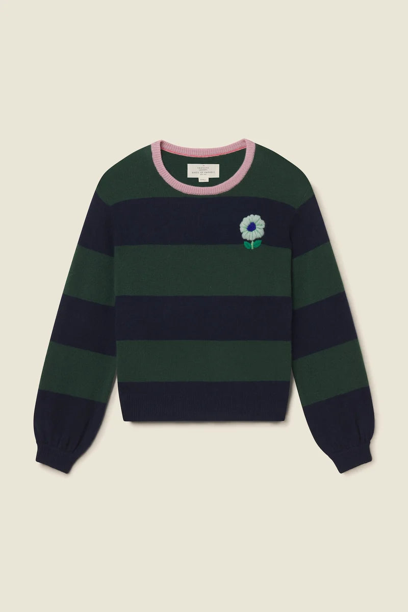 Ryann Sweater - Navy/Green