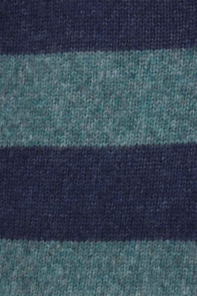 Chalet V -neck Sweater- Indigo Stripe