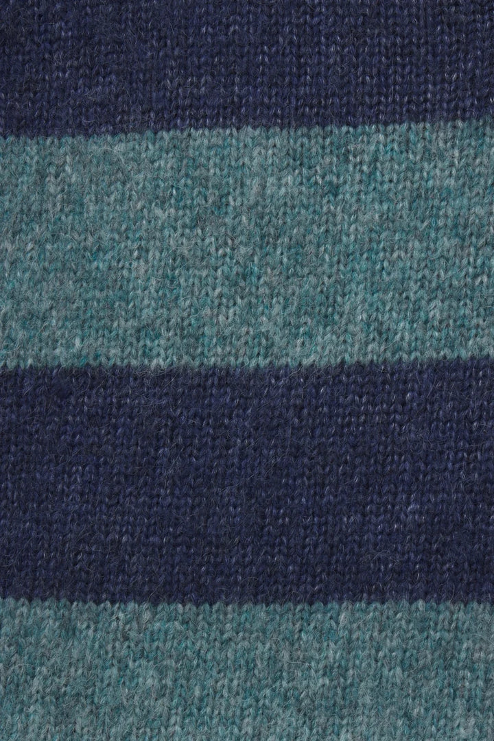 Chalet V -neck Sweater- Indigo Stripe