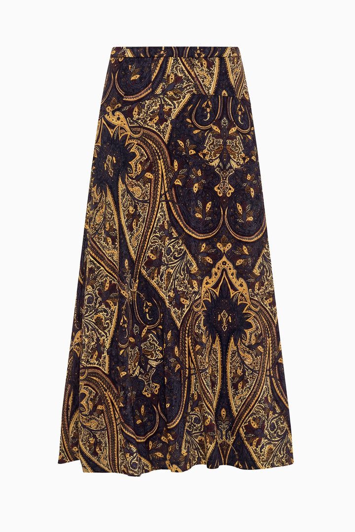 Paola Jersey Skirt - Black Multi