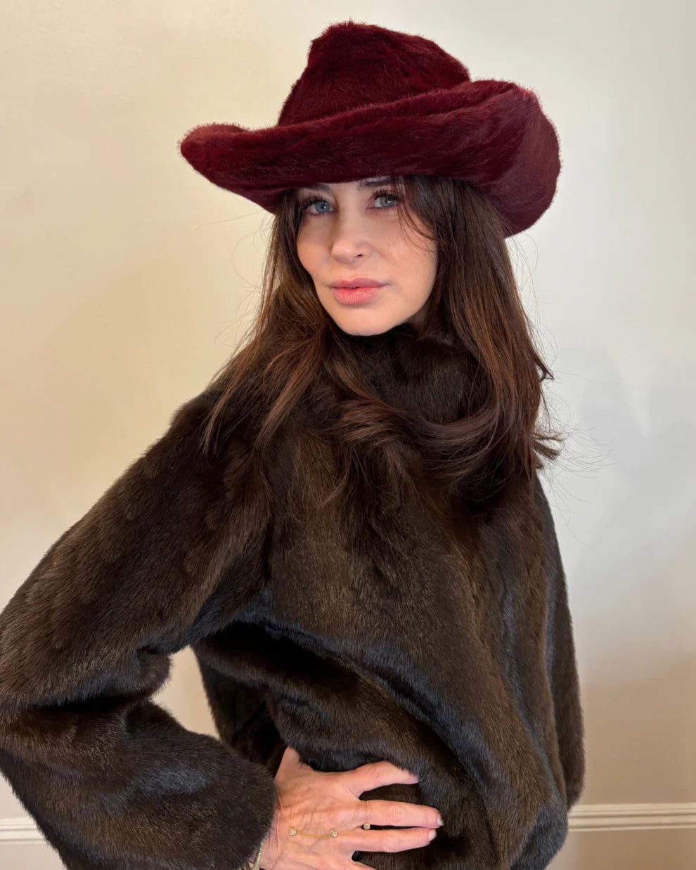 The Carter Cowboy Hat - Burgundy