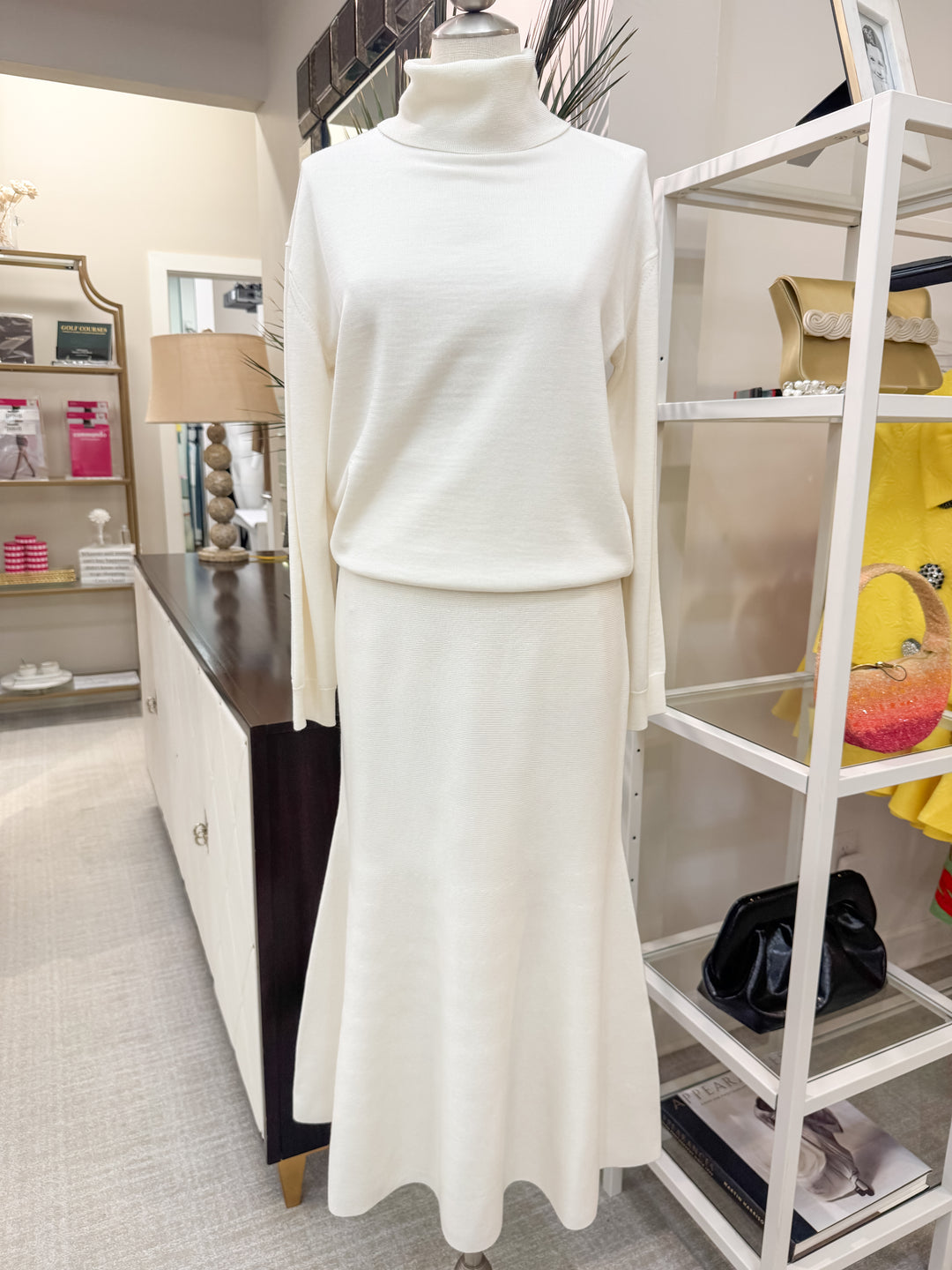 Aaliyah Long Sleeve Turtleneck - Ivory