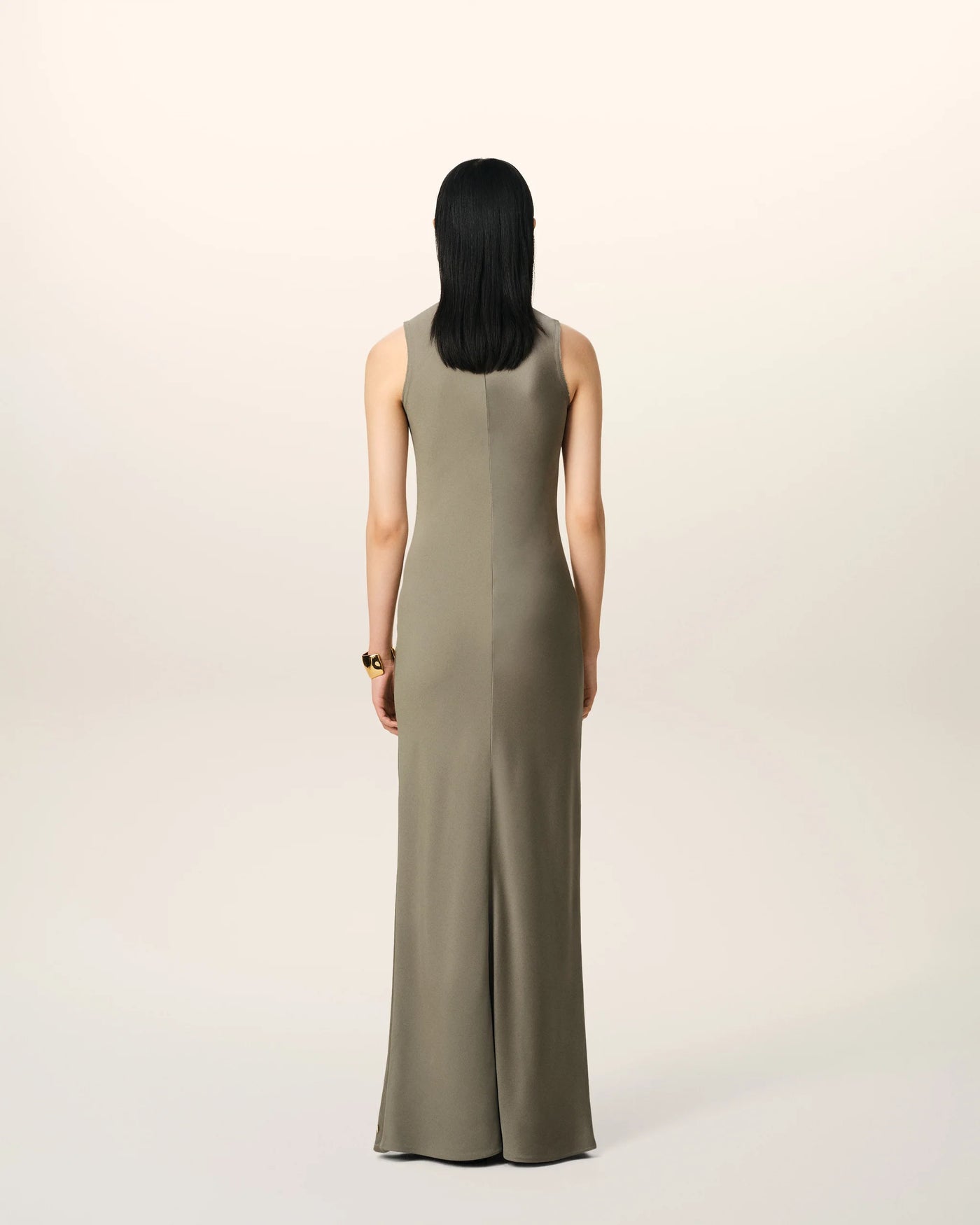 Beige Long Straight Dress - Ash