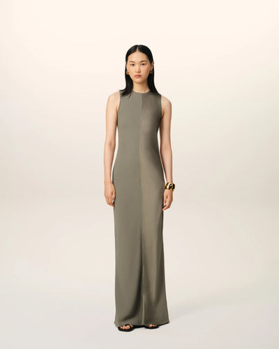 Beige Long Straight Dress - Ash