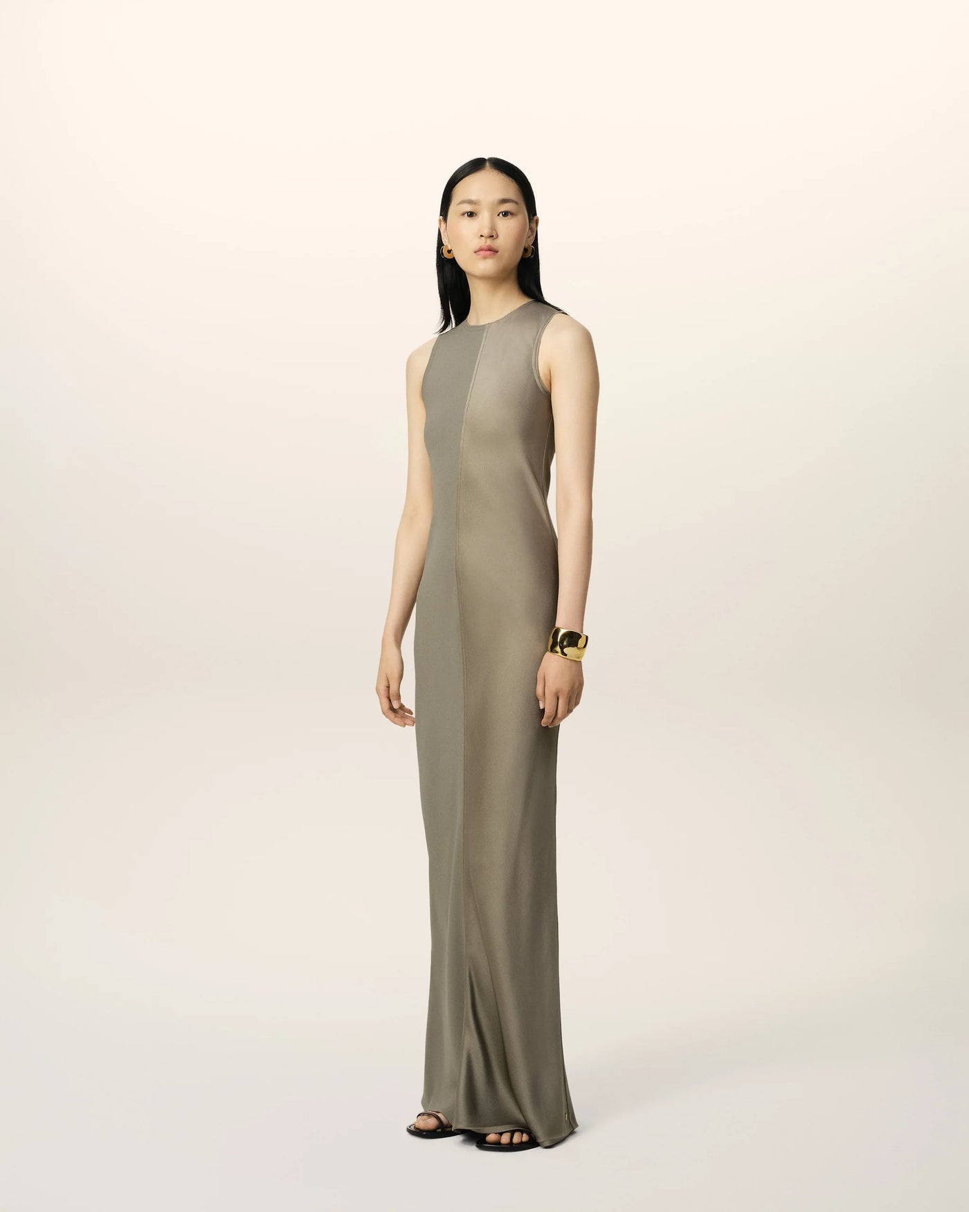 Beige Long Straight Dress - Ash