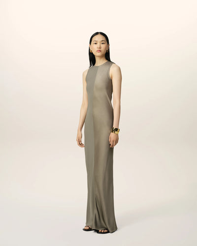 Beige Long Straight Dress - Ash