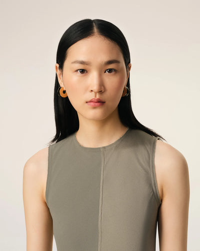 Beige Long Straight Dress - Ash
