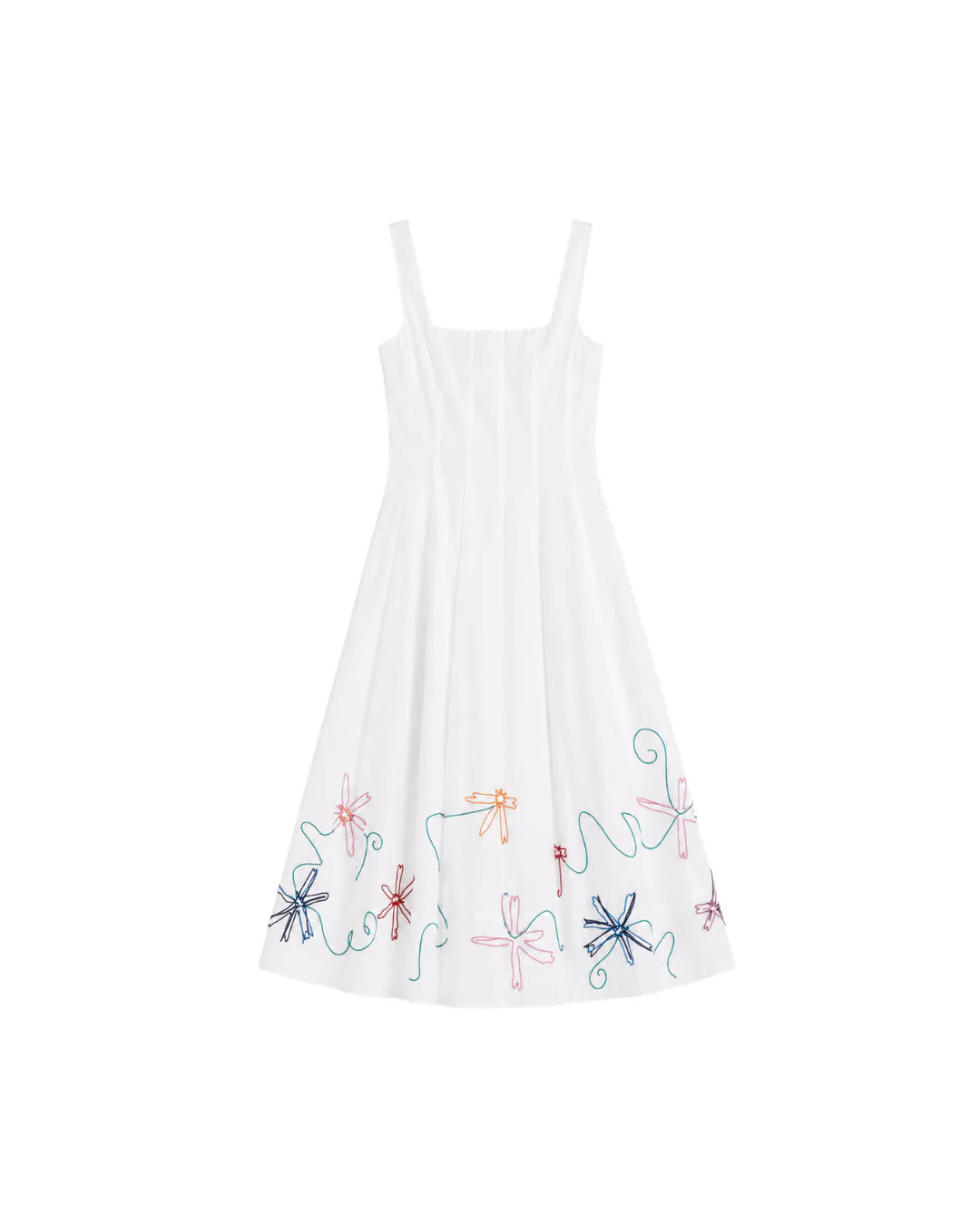 Wells Dress - WHITE MULTI EMBROIDERY