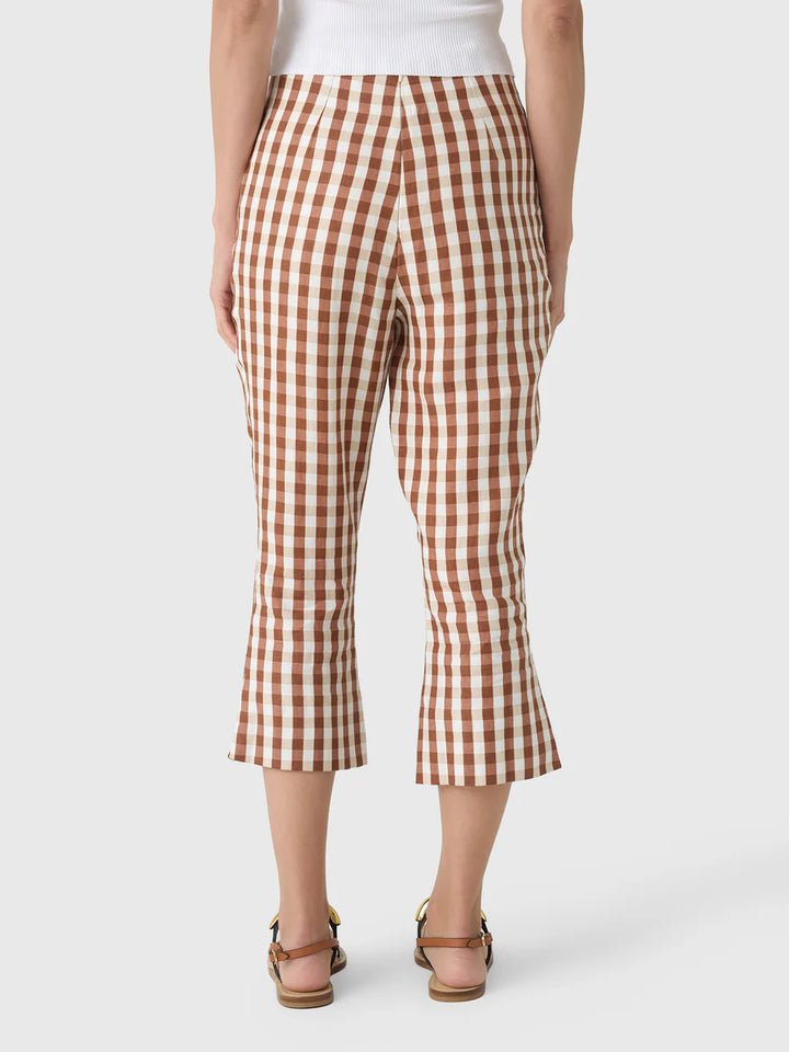 Valeria Capri Pant - Brown Multi
