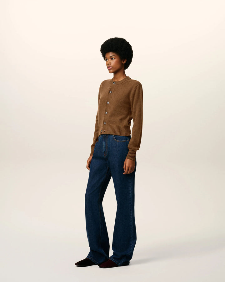 Cashmere Ami De Coeur Cardigan - Hazelnut