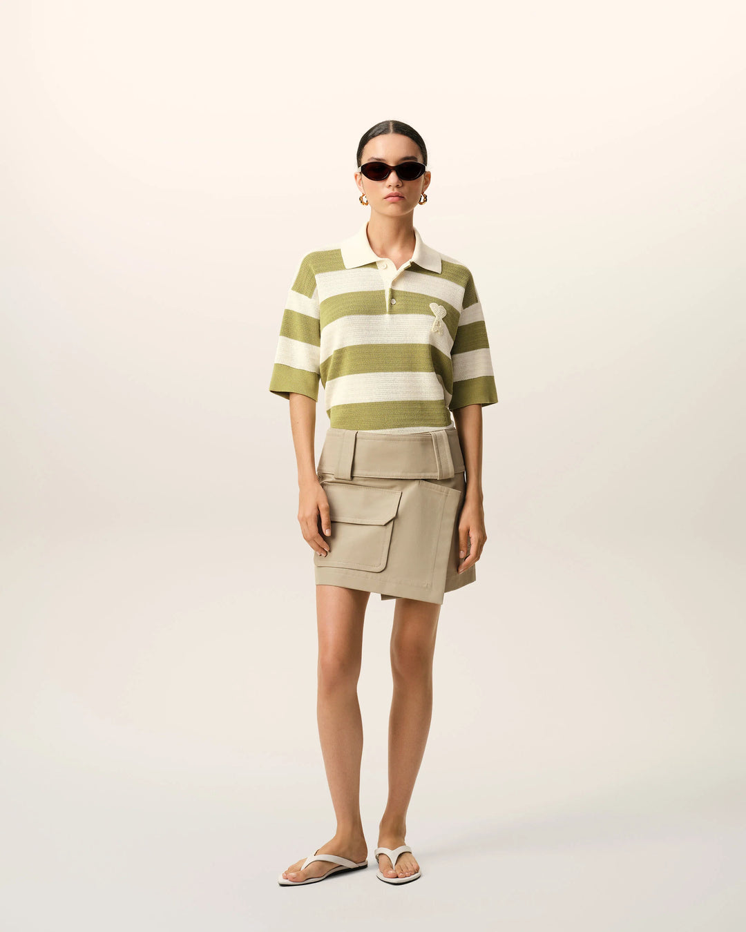 Short Sleeve Polo - Green Multi