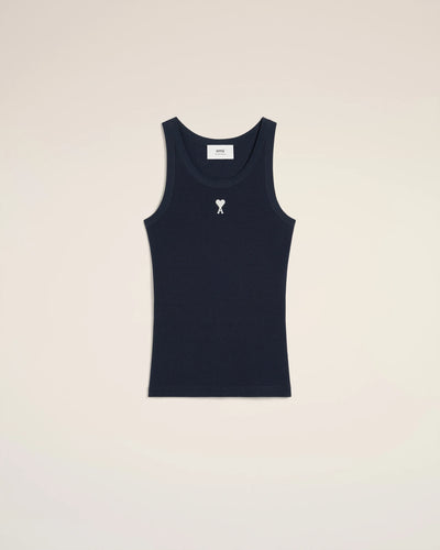 Cotton Rib Ami de Coeur Tanktop - Night Blue